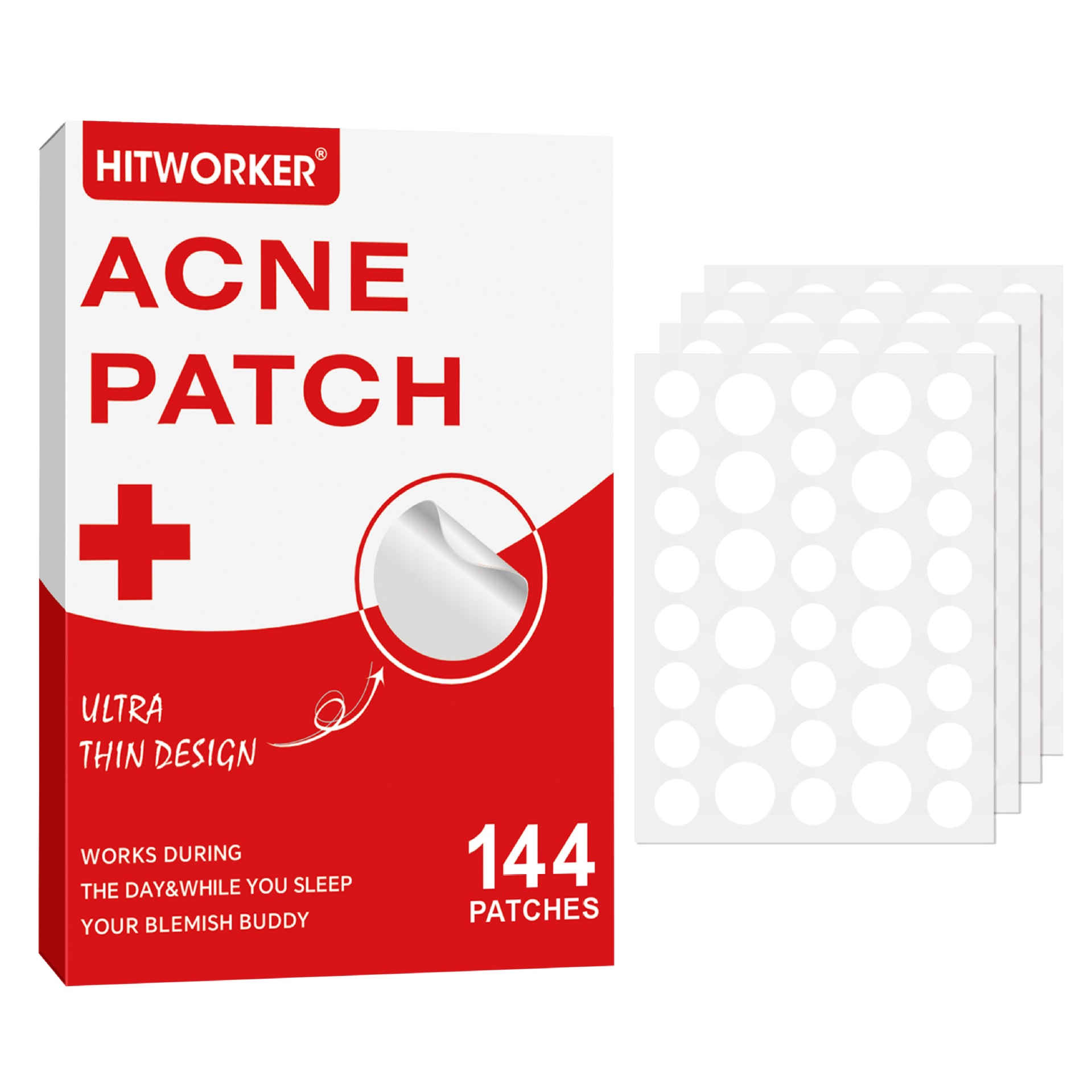 Skincare Acne - 144Pcs Hydrocolloid Acne Pimple Patches, Invisible