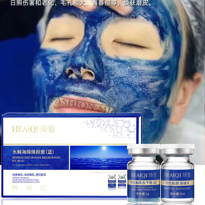 Hyaluronic Acid Serum - 80% Blue Sponge microalgae Kit Face