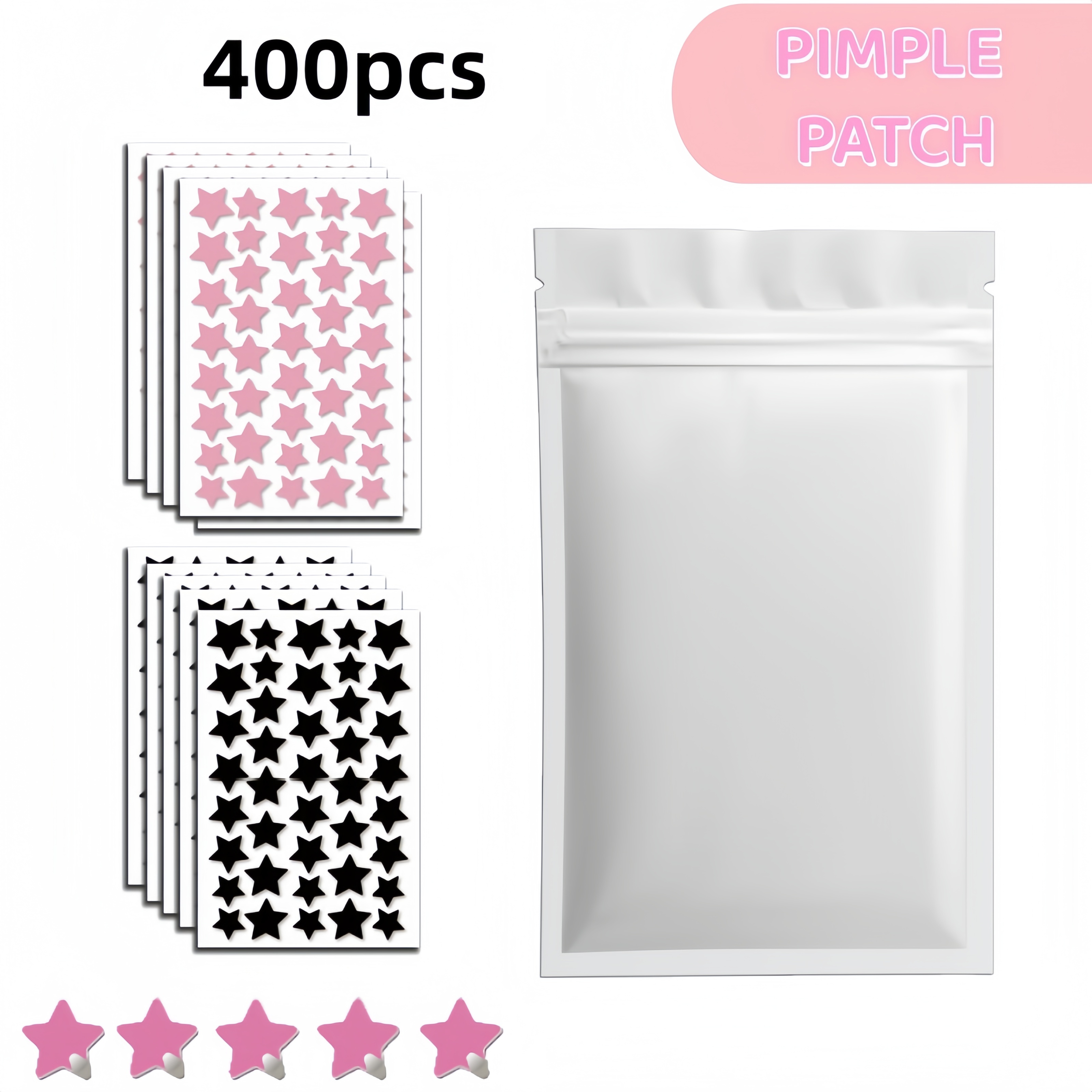 400/800pcs Red & Black Star Pi – Skincare Acne recenzja i cena