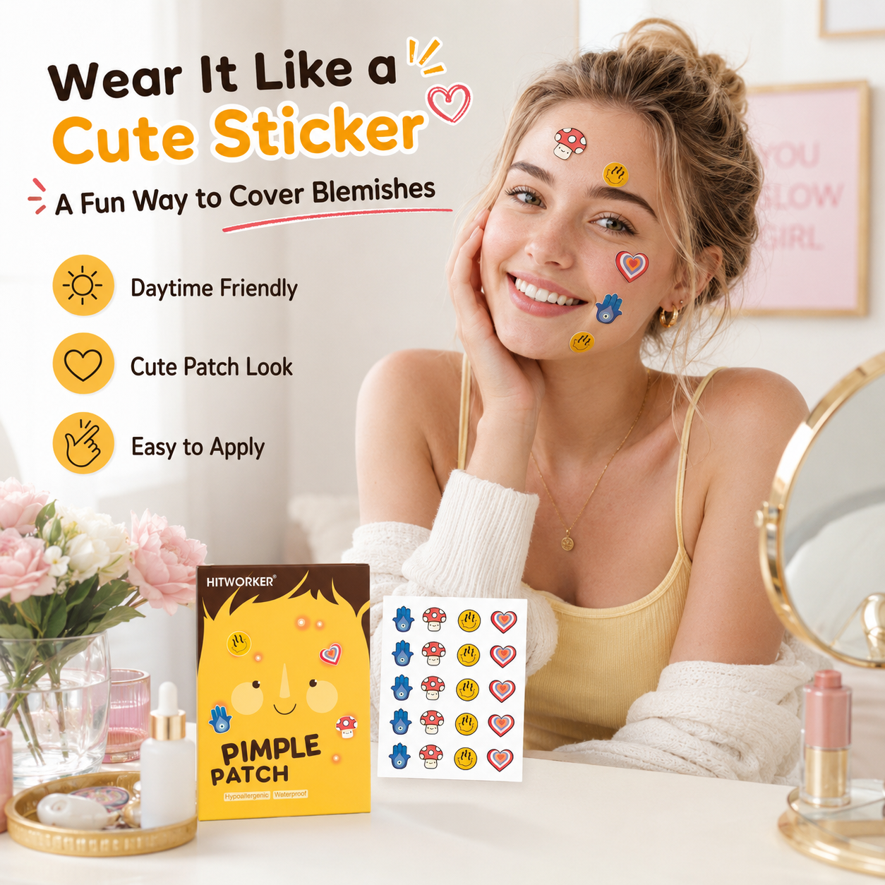100Pcs Cute 4 Shapes Acne Pimp – Skincare Acne recenzja i cena