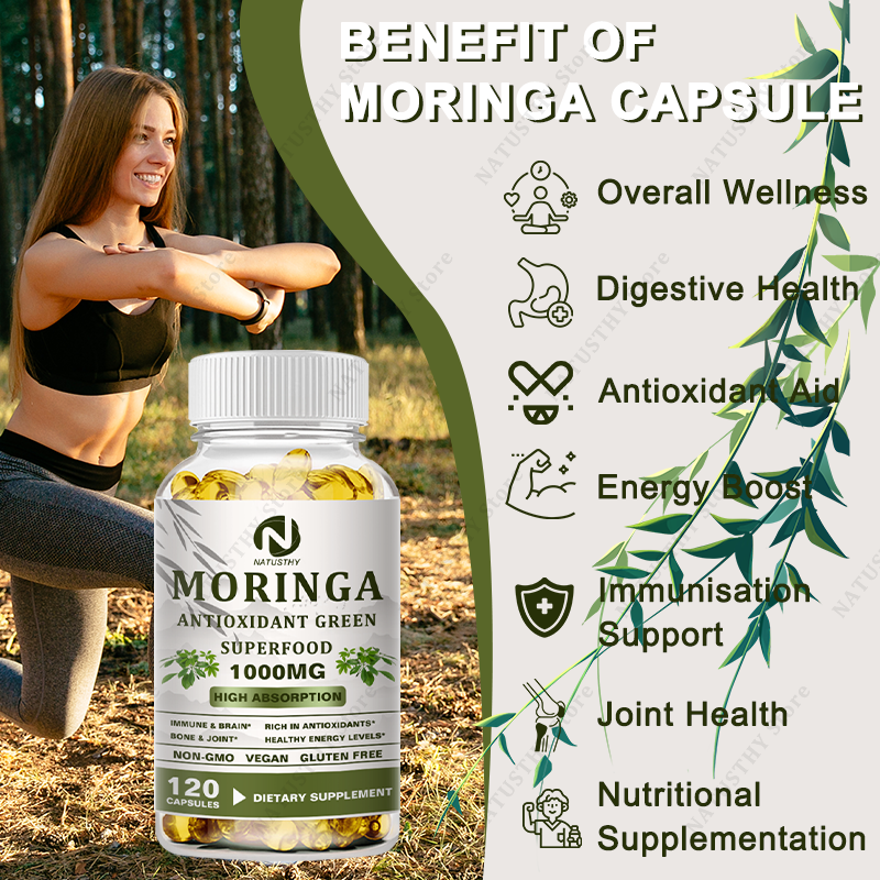 Moringa Organic 1000 mg - With – Vitamin C Powder recenzja i cena