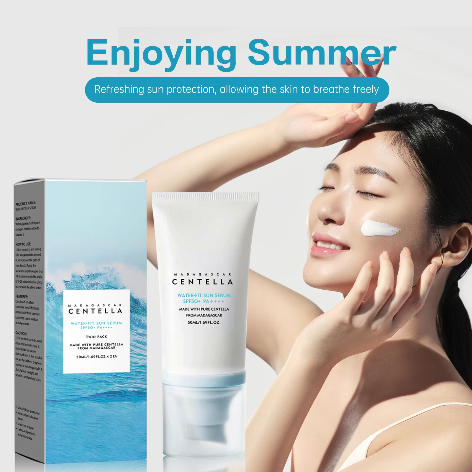 2/1pcs SPF50+ Sunscreen Cream  – Skincare Basic recenzja i cena