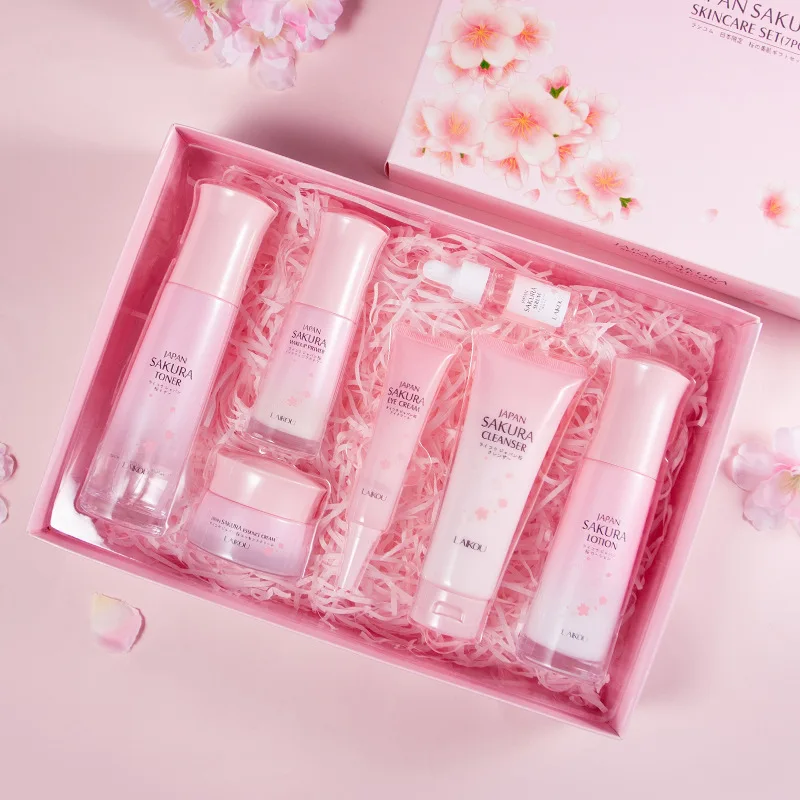 7pcs/Set LAIKOU Sakura Facial  – Skincare Niacinamide recenzja i cena