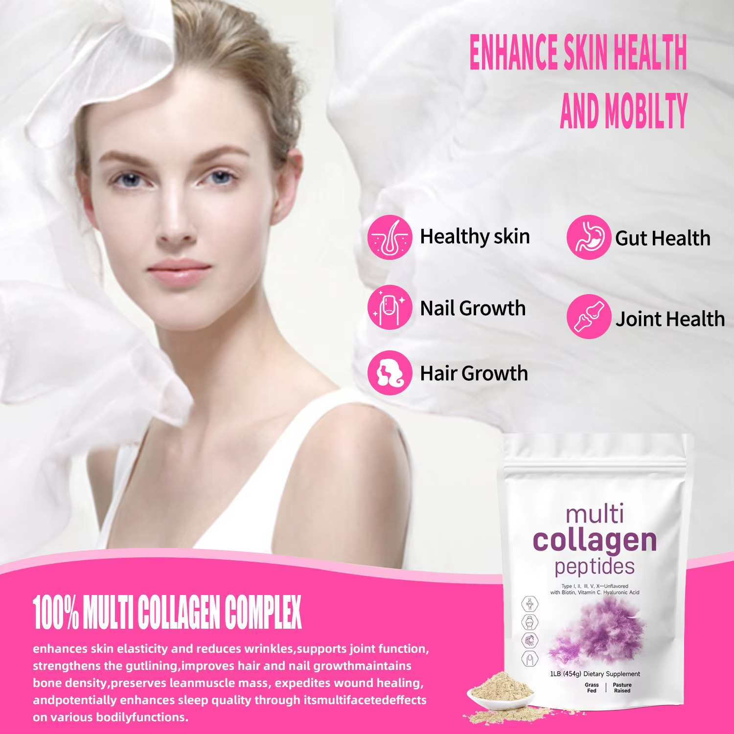 454G Multi Collagen Peptides P – Vitamin C Powder recenzja i cena