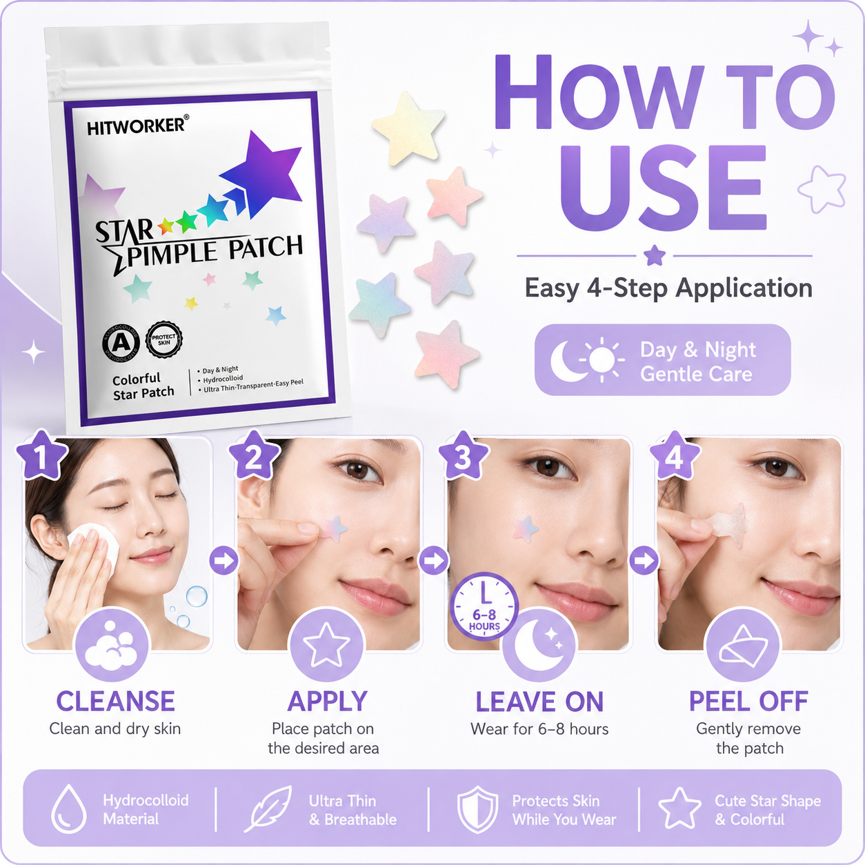 80/240/400pcs acne patches, wa – Skincare Basic recenzja i cena