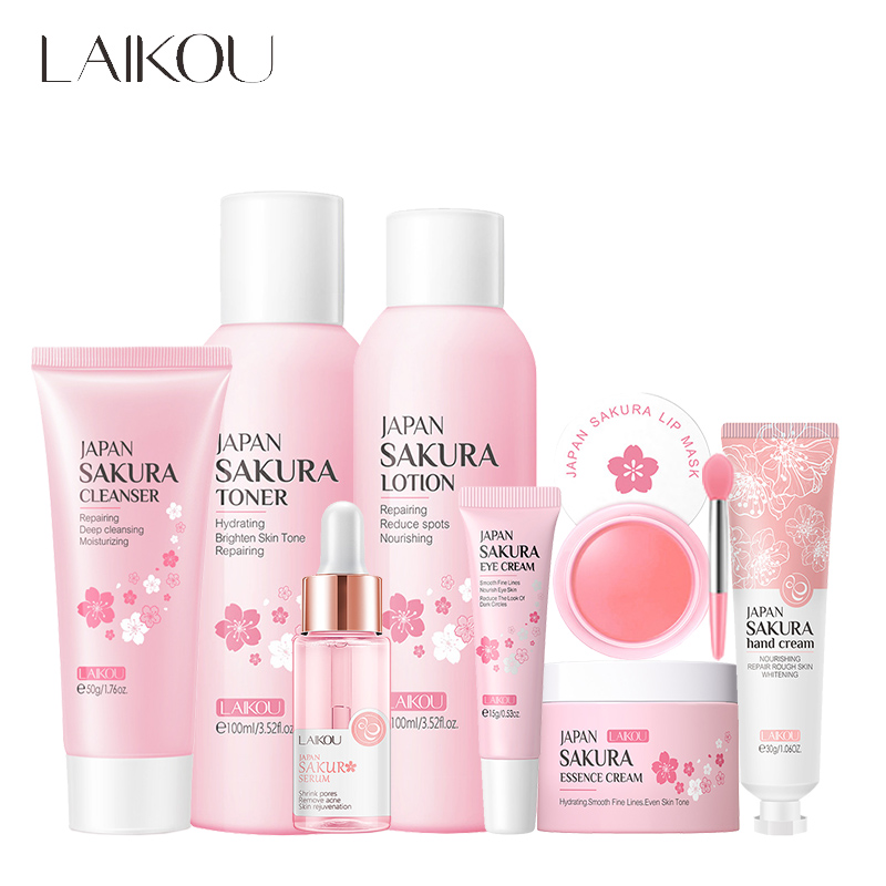 LAIKOU 8Pcs Sakura Facial Skin – Skincare Niacinamide recenzja i cena